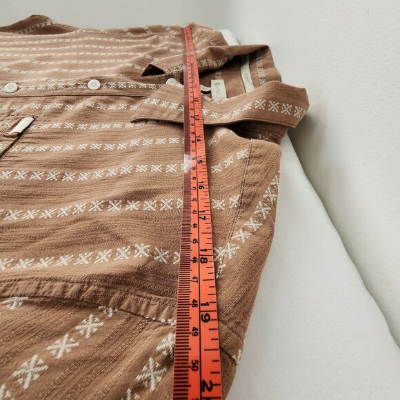 Marmot Mens Lrg Short Sleeve Cotton Linen Button-Up Summer Boho Outdoor Hiking - Picture 13 of 15
